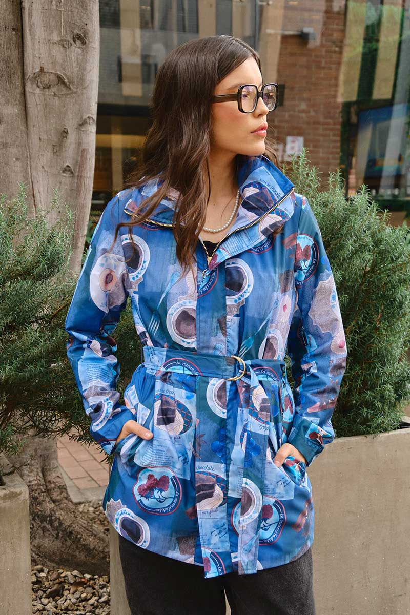 Parka Trench Tinto De Medianoche