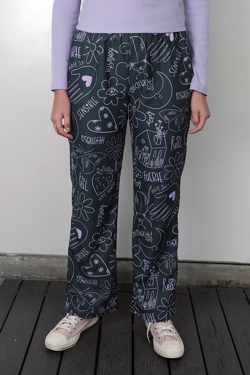 Funky Pant Verde Floración
